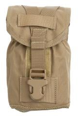 USMC FSBE Canteen Pouch, Coyote Brown, Surplus. This compact pouch has a side-release buckle and Velcro closure.